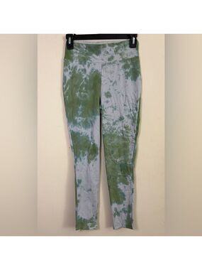 ECHT Arise Comfort High Waisted Tie Dye Leggings Green & Grey Size M